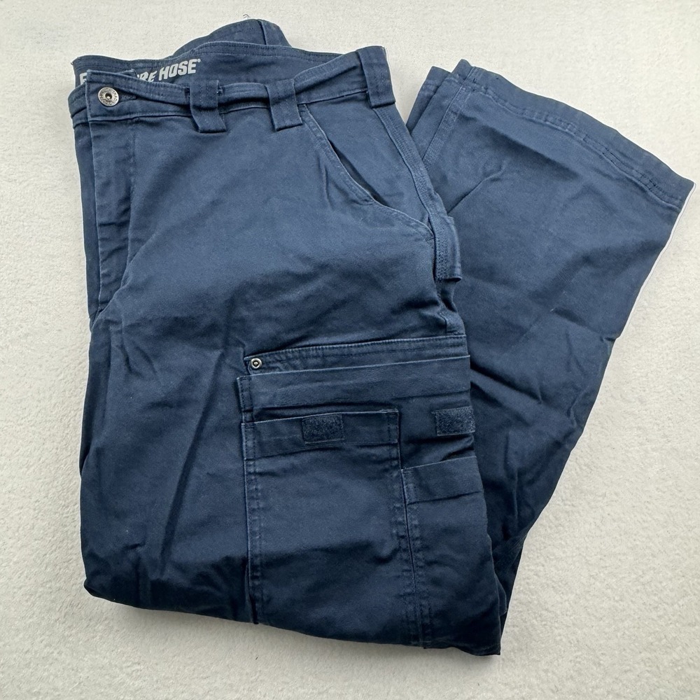 Duluth Flex‎ Fire Hose Cargo Pants Blue Standard Fit Mens 42x30